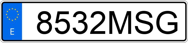 Numer rejestracyjny 8532MSG posiada BMW SERIE 3