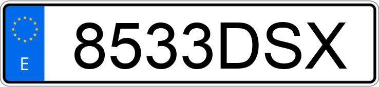 Numer rejestracyjny 8533DSX posiada CHRYSLER 300 C