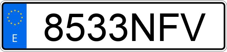 Numer rejestracyjny 8533NFV posiada BMW SERIE 3