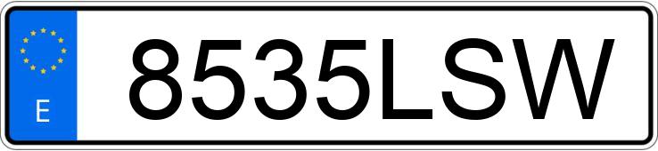 Numer rejestracyjny 8535LSW posiada PEUGEOT PARTNER