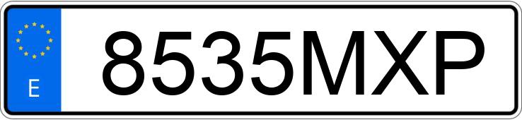 Numer rejestracyjny 8535MXP posiada BMW SERIE 3