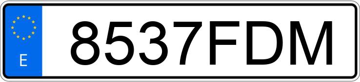 Numer rejestracyjny 8537FDM posiada FORD FIESTA