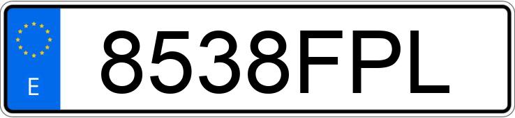 Numer rejestracyjny 8538FPL posiada PEUGEOT 307