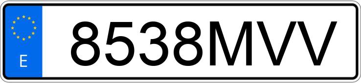 Numer rejestracyjny 8538MVV posiada TOYOTA YARIS CROSS