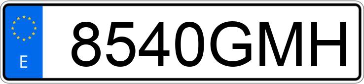 Numer rejestracyjny 8540GMH posiada CITROEN C8