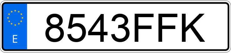 Numer rejestracyjny 8543FFK posiada OPEL COMBO