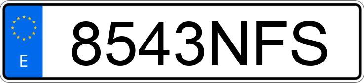 Numer rejestracyjny 8543NFS posiada SKODA KAMIQ