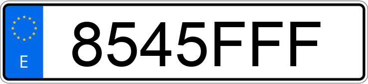 Numer rejestracyjny 8545FFF posiada BMW SERIE 1