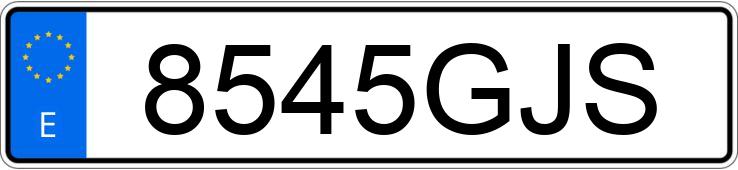 Numer rejestracyjny 8545GJS posiada CITROEN C5
