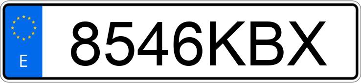 Numer rejestracyjny 8546KBX posiada BMW SERIE 3
