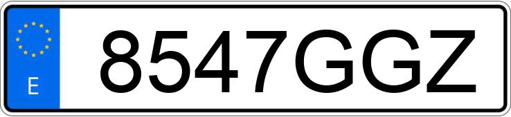 Numer rejestracyjny 8547GGZ posiada SEAT IBIZA