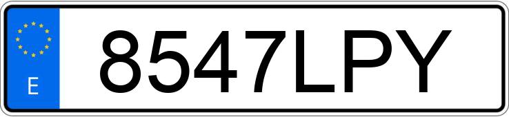 Numer rejestracyjny 8547LPY posiada HONDA CBR 650