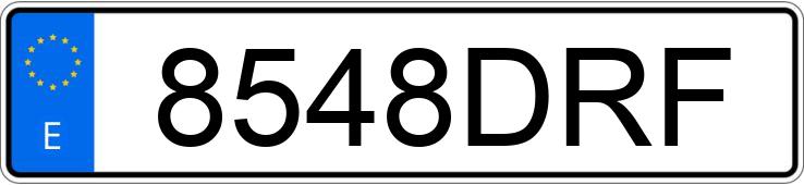 Numer rejestracyjny 8548DRF posiada PEUGEOT 307