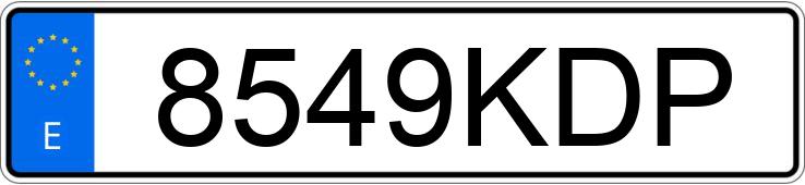 Numer rejestracyjny 8549KDP posiada AUDI A5