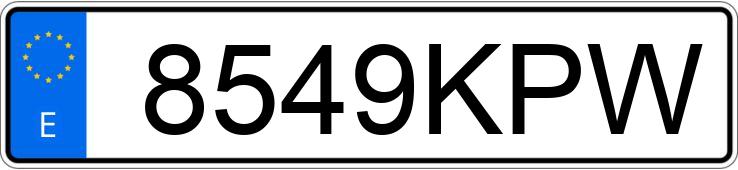 Numer rejestracyjny 8549KPW posiada PIAGGIO MP3