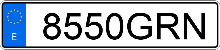 Numer rejestracyjny 8550GRN posiada PIONEER XF 125