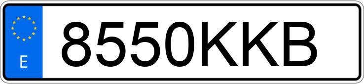 Numer rejestracyjny 8550KKB posiada VOLKSWAGEN GOLF