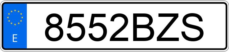 Numer rejestracyjny 8552BZS posiada citroen c3