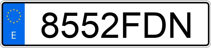 Numer rejestracyjny 8552FDN posiada AUDI A6