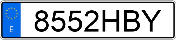 Numer rejestracyjny 8552HBY posiada PEUGEOT 407