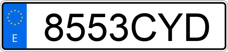 Numer rejestracyjny 8553CYD posiada AUDI A4