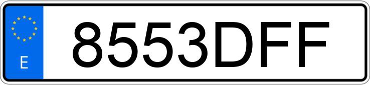 Numer rejestracyjny 8553DFF posiada AUDI A4