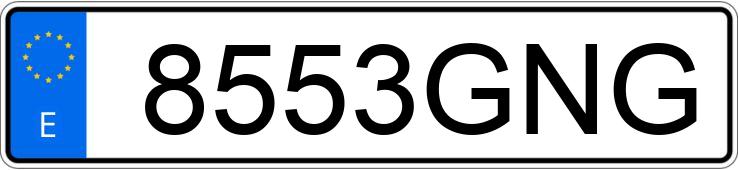 Numer rejestracyjny 8553GNG posiada CITROEN C5