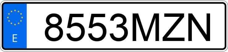 Numer rejestracyjny 8553MZN posiada CUPRA LEON