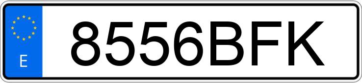 Numer rejestracyjny 8556BFK posiada AUDI A4