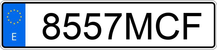 Numer rejestracyjny 8557MCF posiada FORD TRANSIT