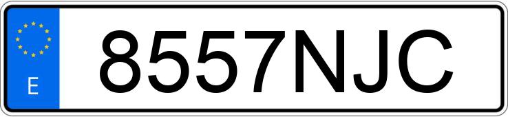 Numer rejestracyjny 8557NJC posiada TOYOTA YARIS