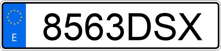 Numer rejestracyjny 8563DSX posiada CITROEN XSARA