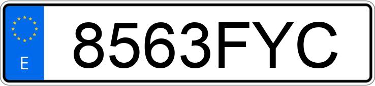 Numer rejestracyjny 8563FYC posiada PEUGEOT PARTNER Numer rejestracyjny 8563FYC posiada PEUGEOT PARTNER