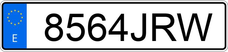 Numer rejestracyjny 8564JRW posiada RENAULT KANGOO