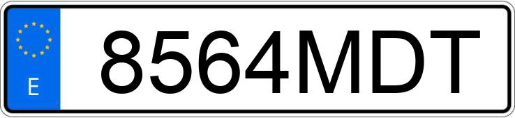 Numer rejestracyjny 8564MDT posiada TESLA MODEL Y