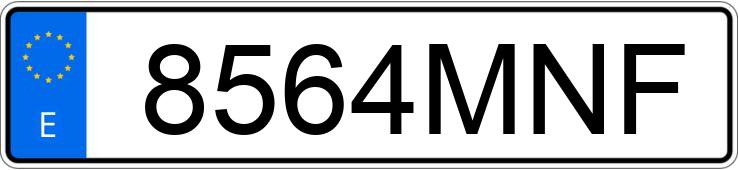 Numer rejestracyjny 8564MNF posiada SERES 5