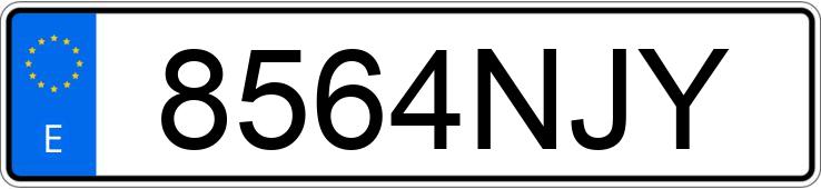 Numer rejestracyjny 8564NJY posiada JAC IEV7S