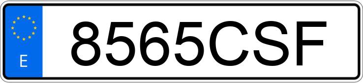 Numer rejestracyjny 8565CSF posiada PEUGEOT 807