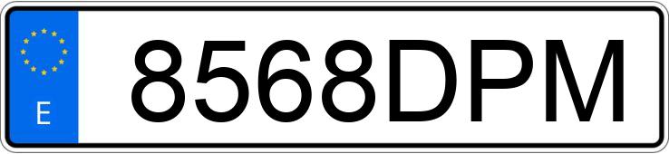 Registreringsnummer8568DPM har BMW SERIE 3 E46 320D