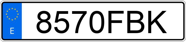 Numer rejestracyjny 8570FBK posiada OPEL CORSA