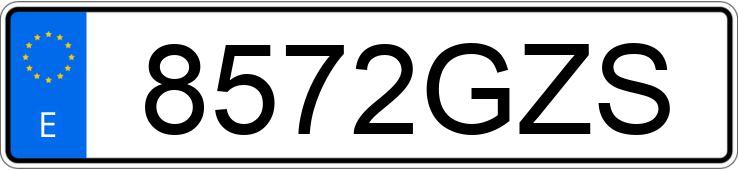 Numer rejestracyjny 8572GZS posiada SEAT ALHAMBRA