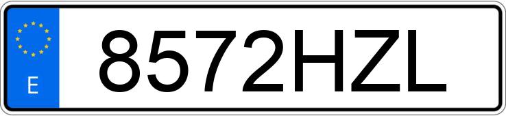 Numer rejestracyjny 8572HZL posiada AUDI A3 SPORTBACK