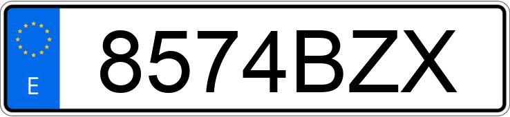 Numer rejestracyjny 8574BZX posiada SEAT IBIZA