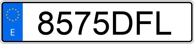 Numer rejestracyjny 8575DFL posiada VOLKSWAGEN GOLF