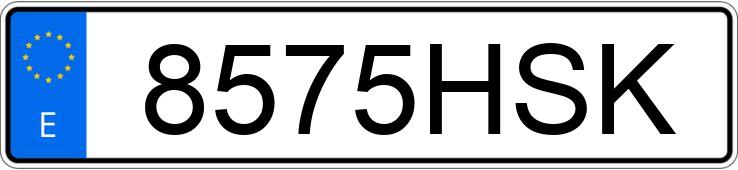 Numer rejestracyjny 8575HSK posiada PEUGEOT PARTNER