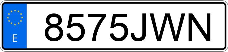 Numer rejestracyjny 8575JWN posiada FERRARI 360