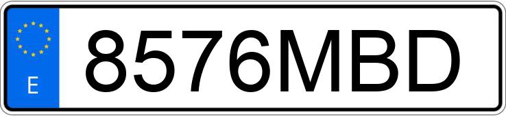 Numer rejestracyjny 8576MBD posiada MERCEDES A (177)