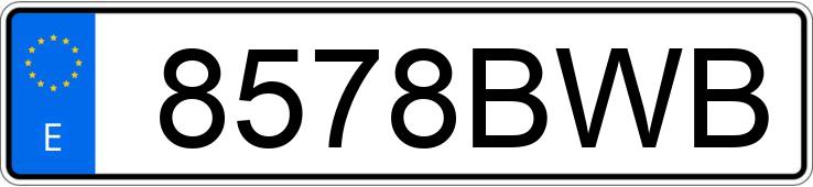 Numer rejestracyjny 8578BWB posiada BMW SERIE 3
