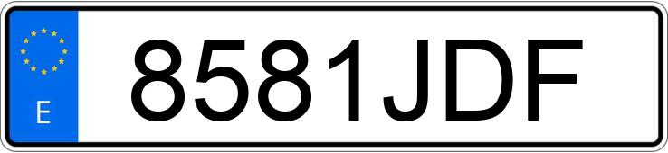 Numer rejestracyjny 8581JDF posiada TOYOTA AURIS