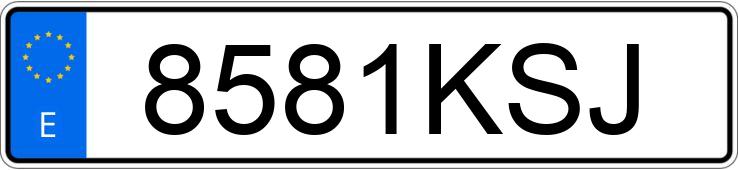 Numer rejestracyjny 8581KSJ posiada VOLKSWAGEN SPORTSVAN